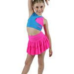 Lulu Top Caribbean Pop/Neon Pink front view 2