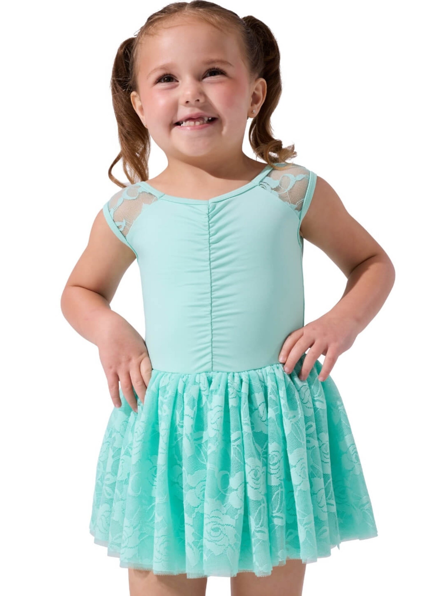 Lace Love Dress Mint Green front view