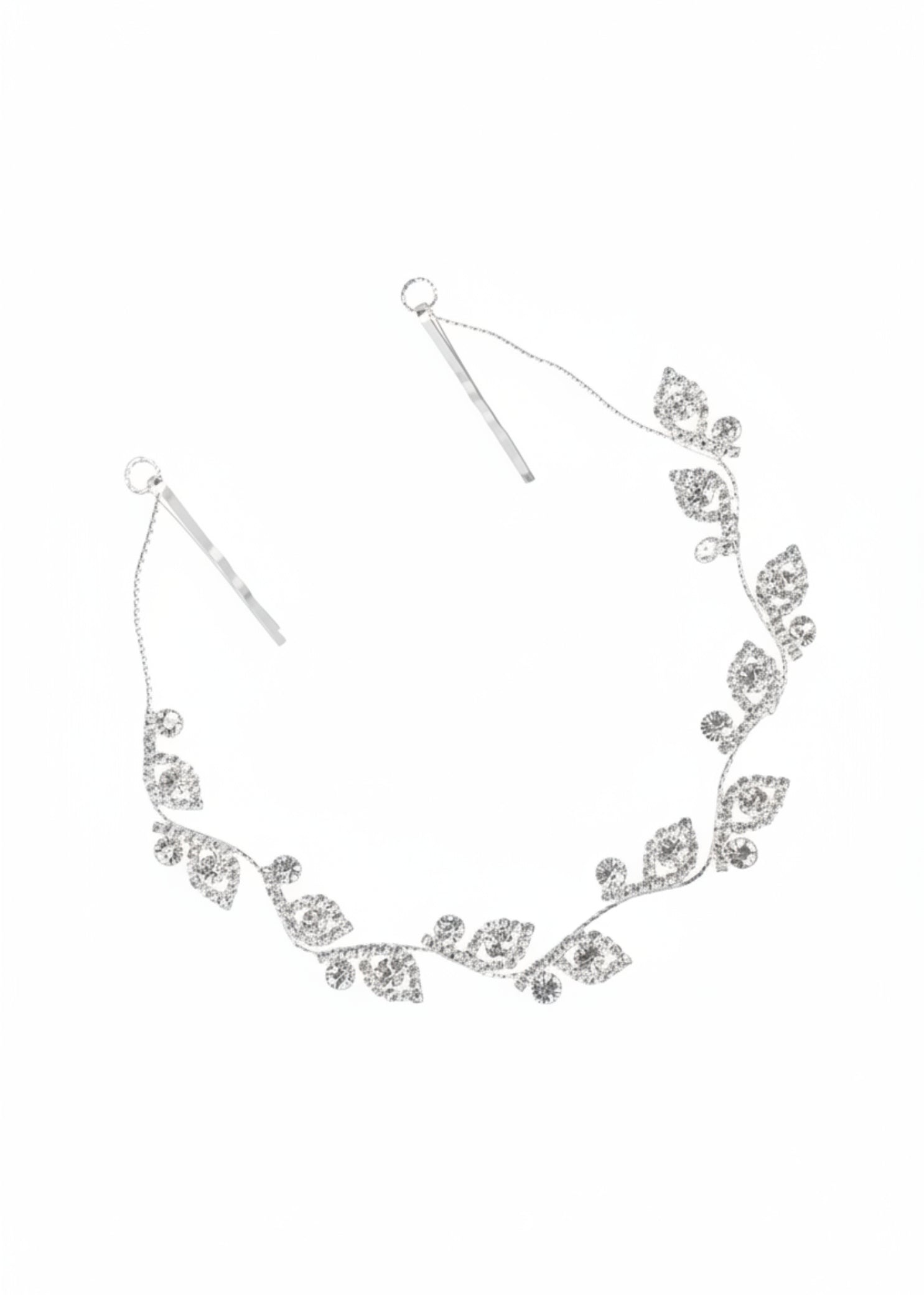 Leaf Vine Hair Accessory Crystal front view