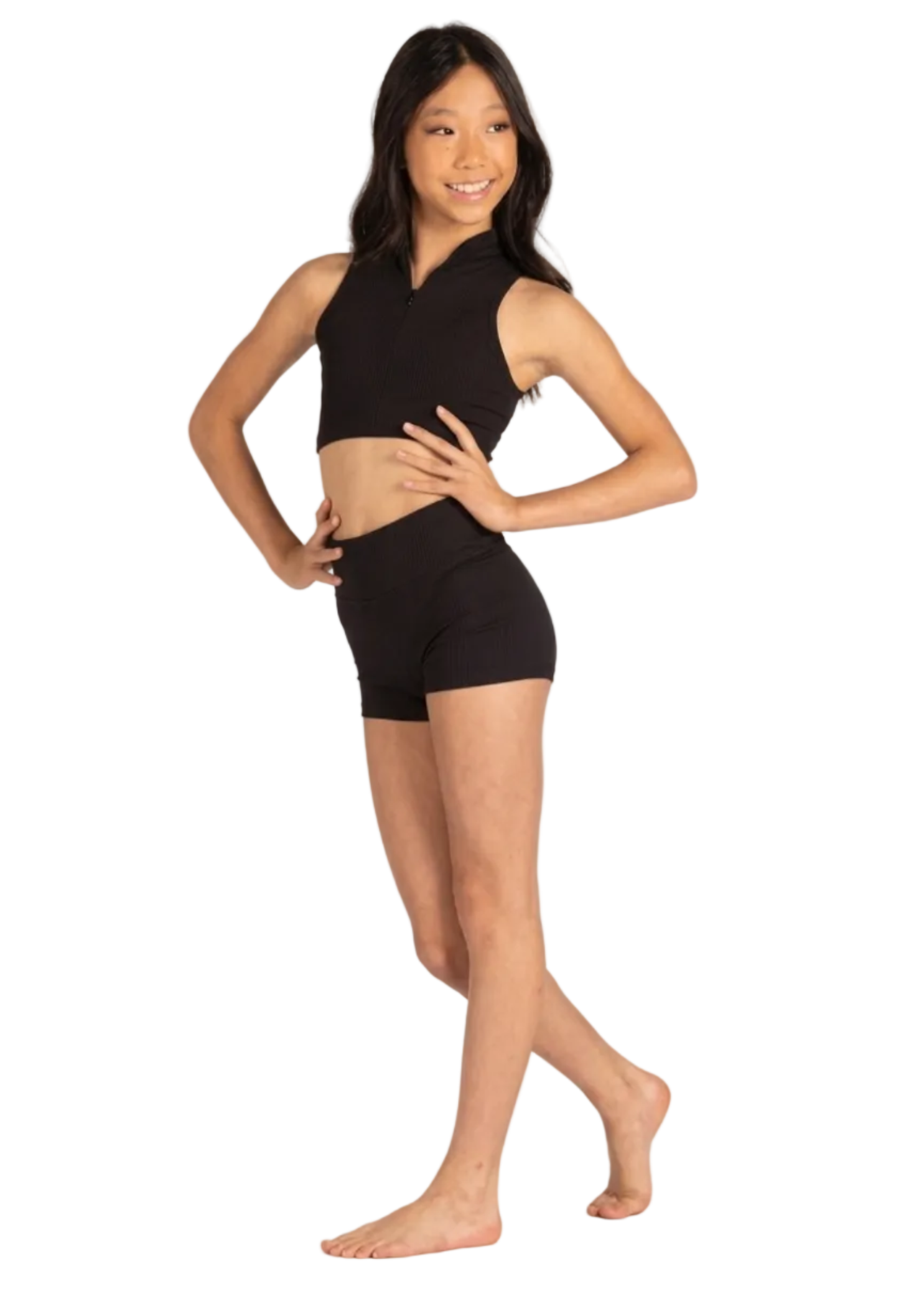 Lee High Waist Short Black front view