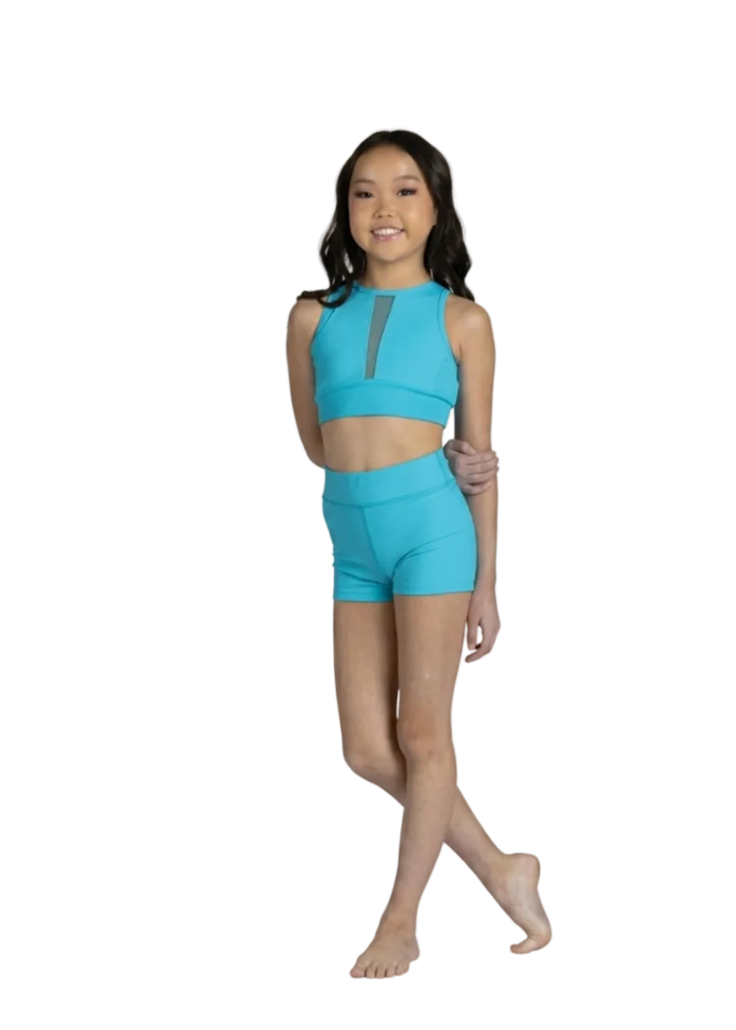 Lee High Waist Short Blue Lagoon front view