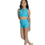 Lee High Waist Short Blue Lagoon front view