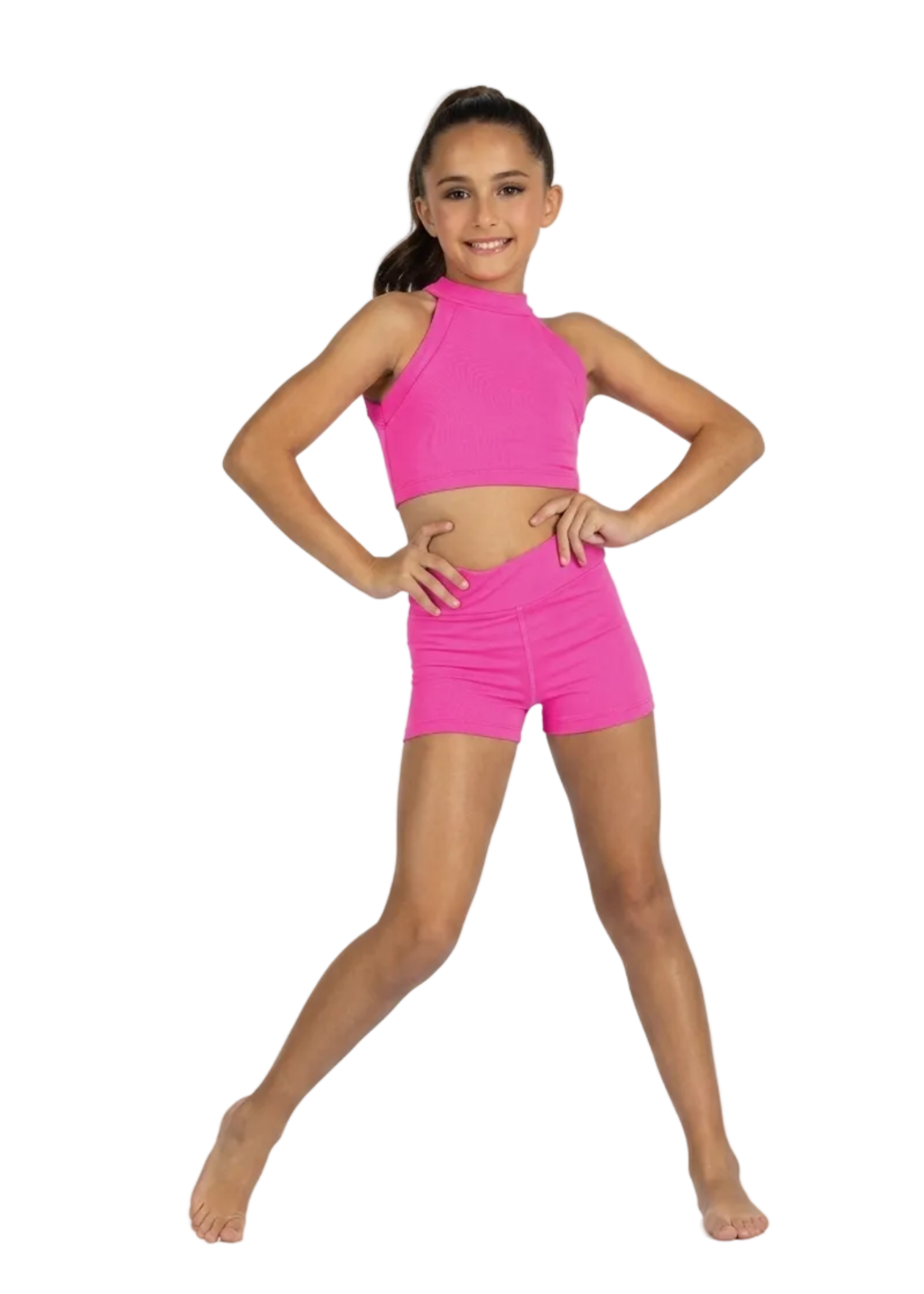 Lee High Waist Short Neon Pink front view