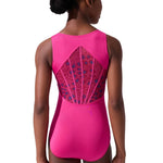 Liana Leotard Fuchsia Purple back view