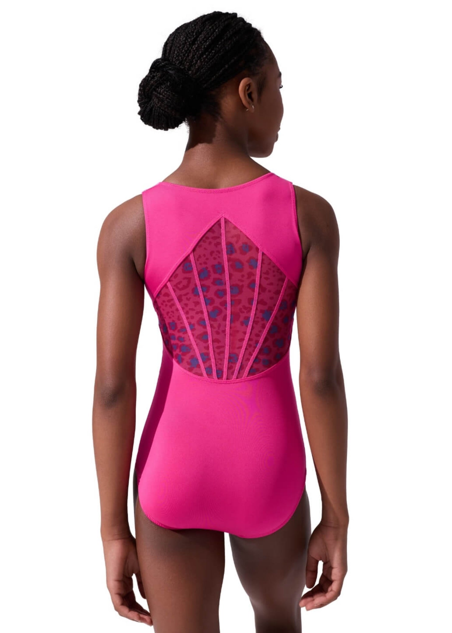 Liana Leotard Fuchsia Purple back view
