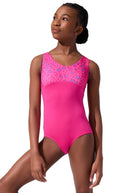 Liana Leotard Fuchsia Purple front view