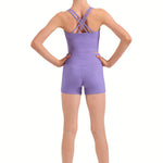 Long Crop Top Lilac back view