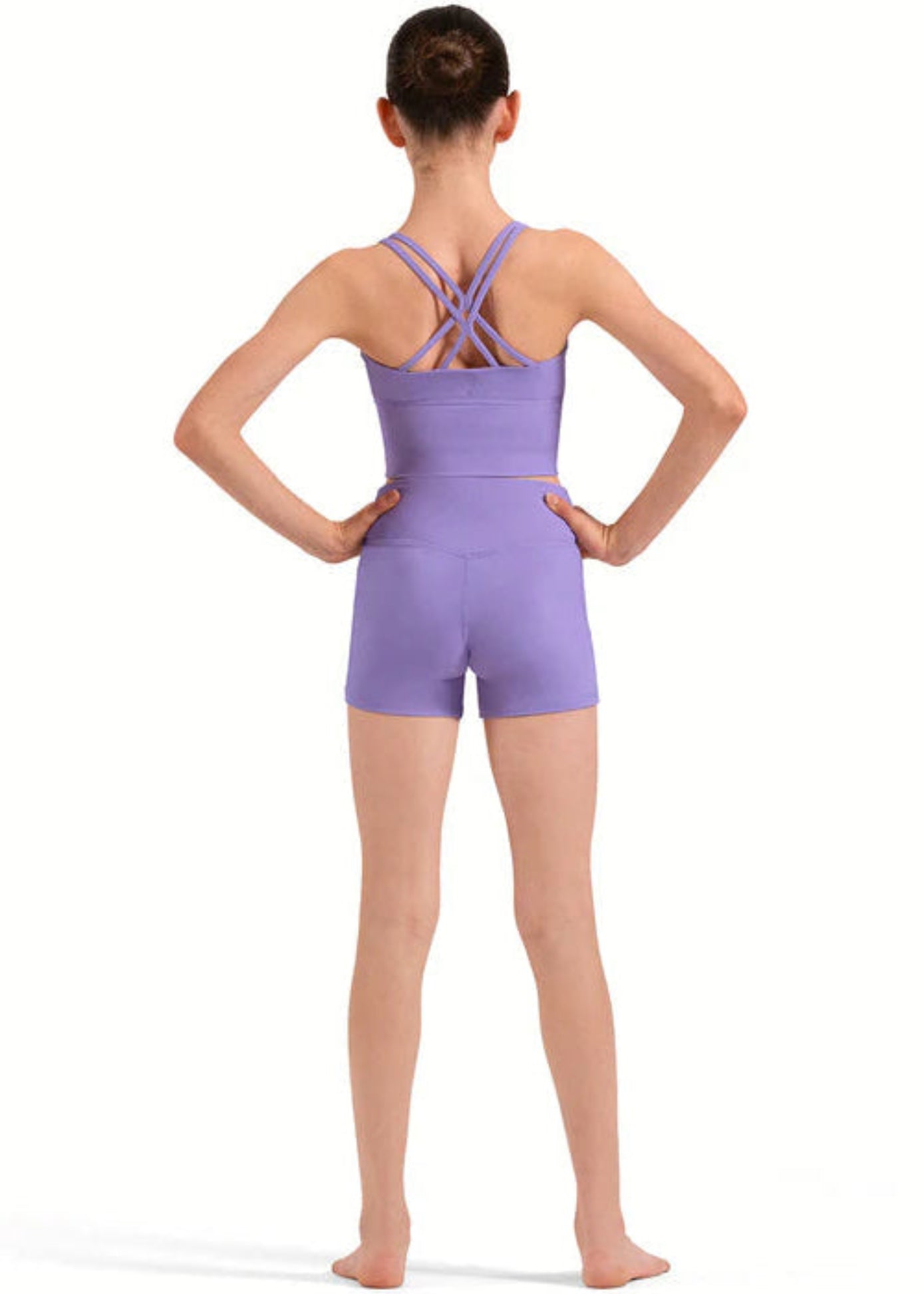 Long Crop Top Lilac back view