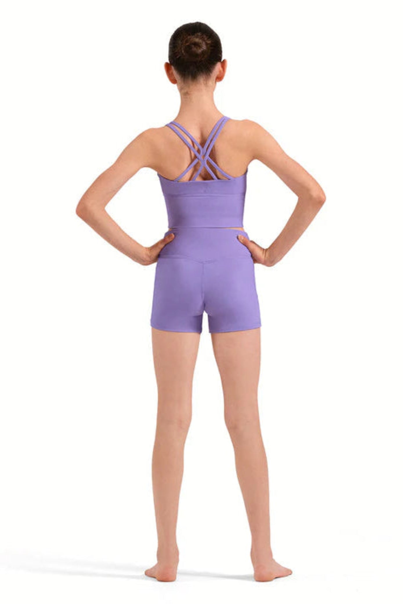 Long Crop Top Lilac back view