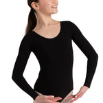 Long Sleeve Leotard Black front view