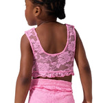 Love Lace Top Rose Pink back view 