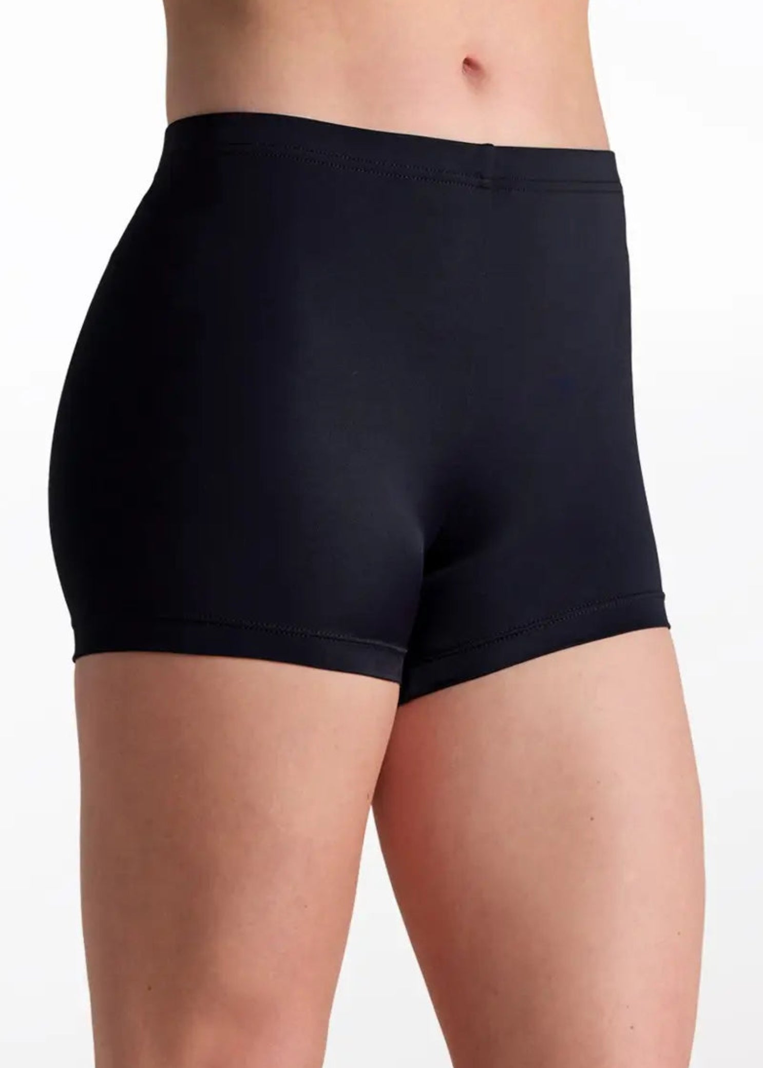 Low Rise Boy Short Black front view
