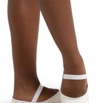 Luna Leather Ballet Shoe White front view