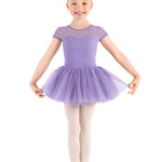 Cap Sleeve Tutu Leotard Lilac front view