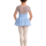 Kaleidoscope Cap Sleeve Tutu Dress Blue back view