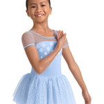 Kaleidoscope Cap Sleeve Tutu Dress Blue detail view