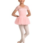 Kaleidoscope Cap Sleeve Tutu Dress Pink front view