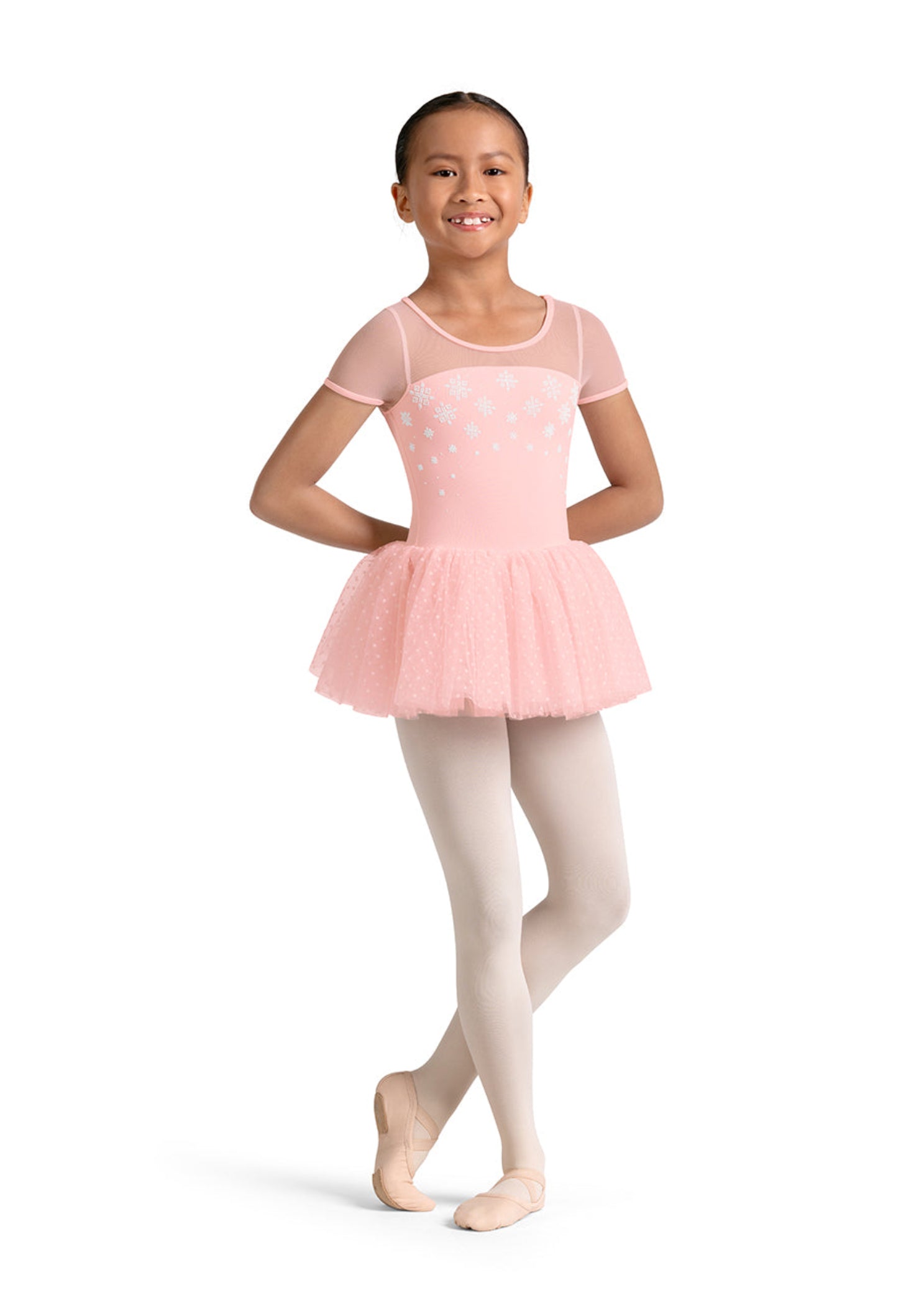Kaleidoscope Cap Sleeve Tutu Dress Pink front view