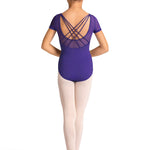 Short Sleeve Leotard Violet back view