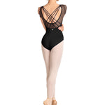 Strappy Back Leotard Black back view