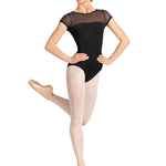Strappy Back Leotard Black front view
