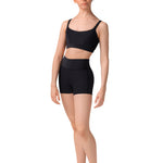 Cross Back Crop Top black front view