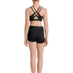 Cross Back Crop Top black back view