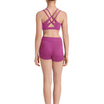 Cross Back Crop Top magenta back view