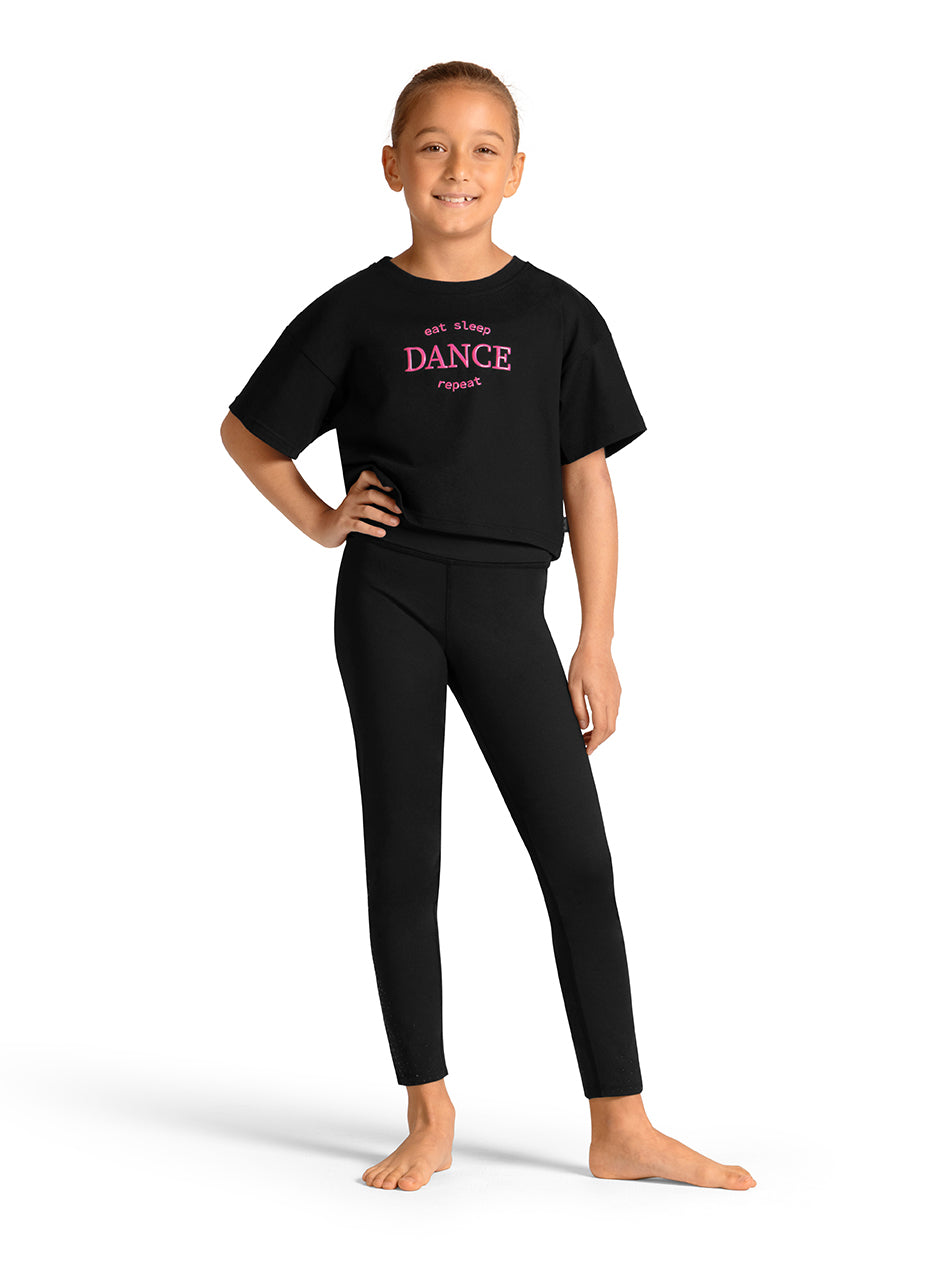 Crop Tee Black front view