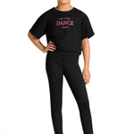 Crop Tee Black front view