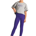 Crop Tee Gray front view
