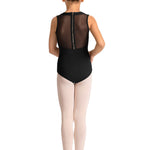 Zip Back Leotard Black back view