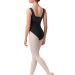Wide Strap Leotard Black back view