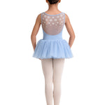 Mesh Tank Leotard Blue back view