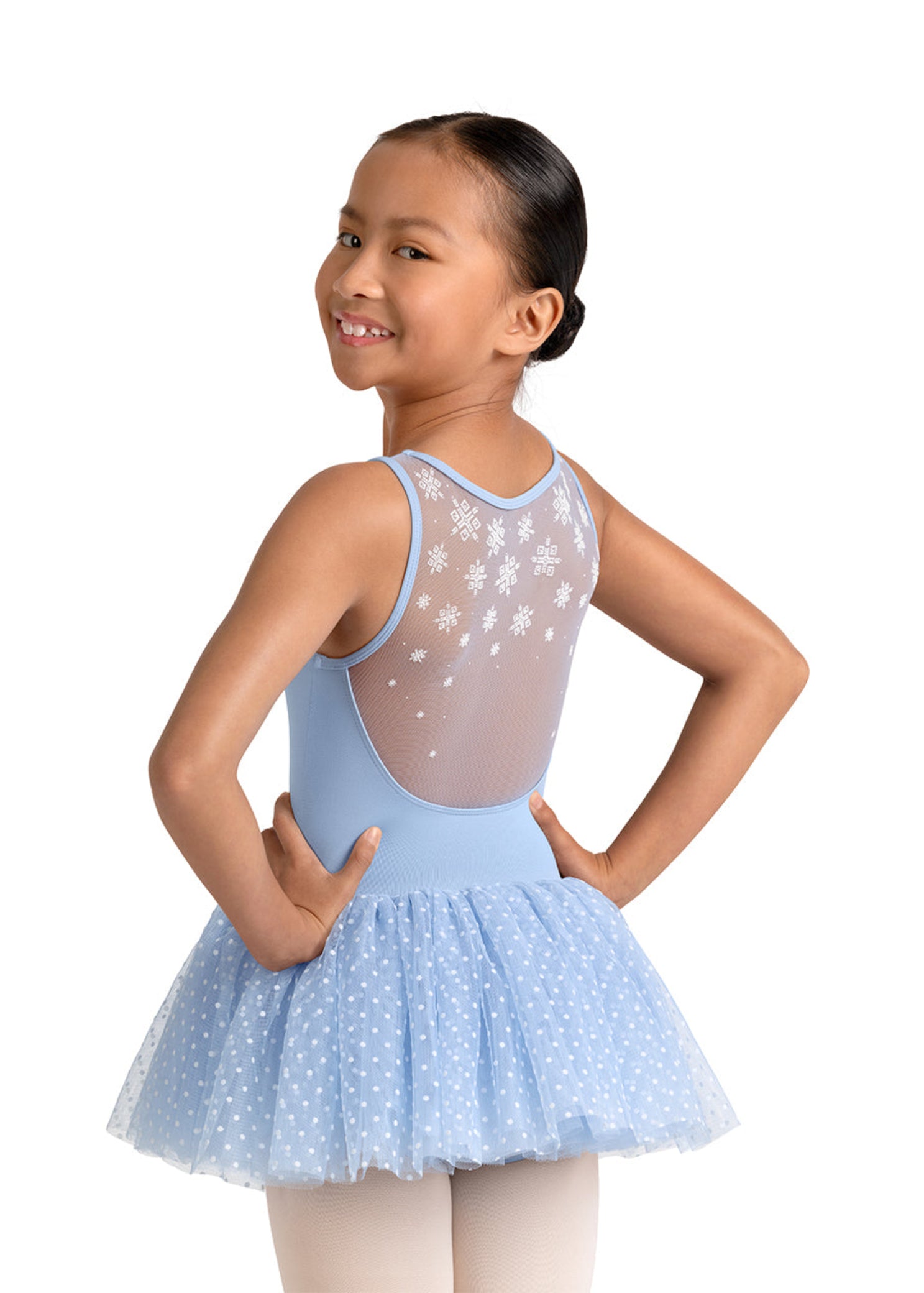 Mesh Tank Leotard Blue detail view