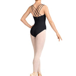 Mesh Tank Leotard Black back view