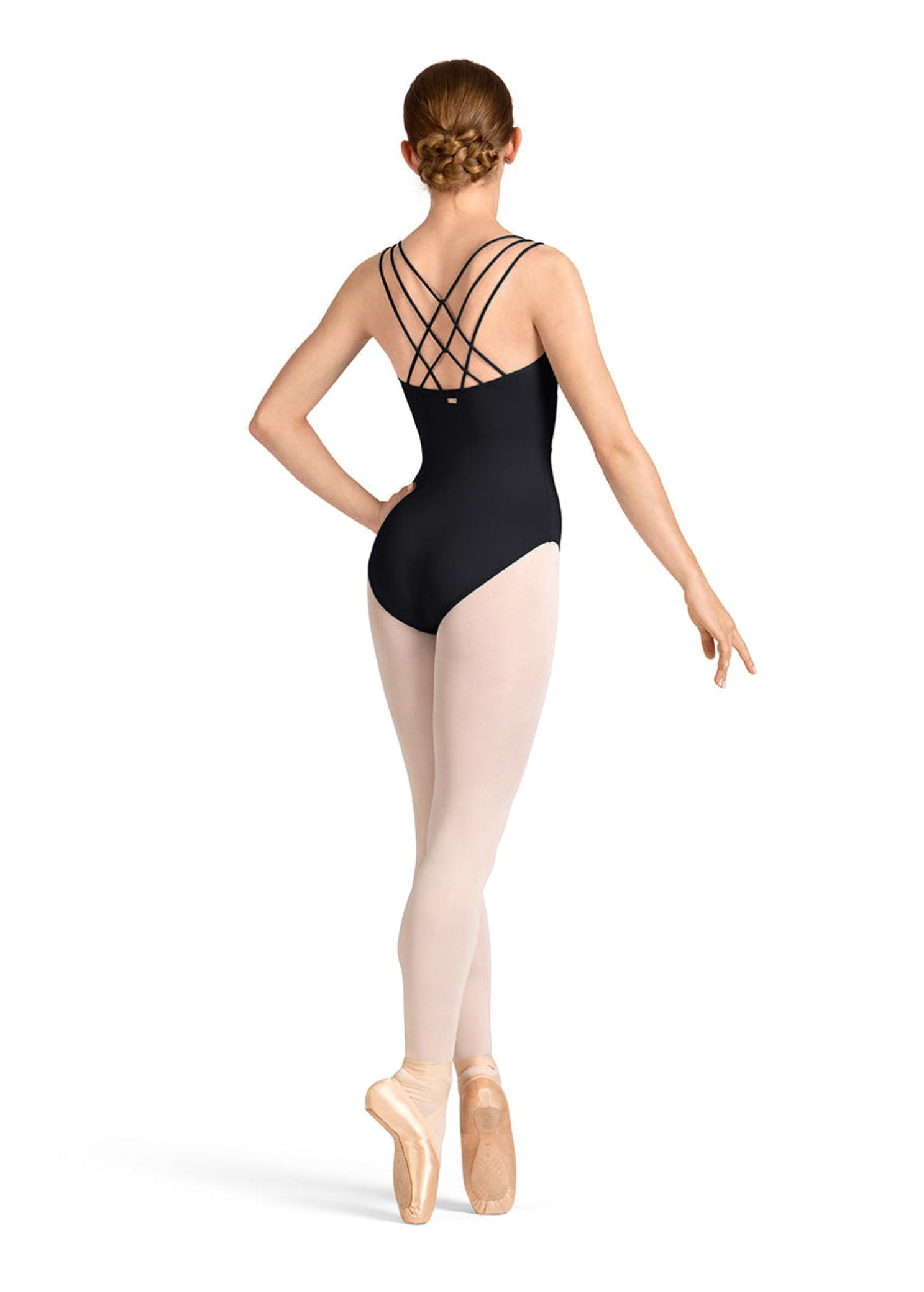 Mesh Tank Leotard Black back view