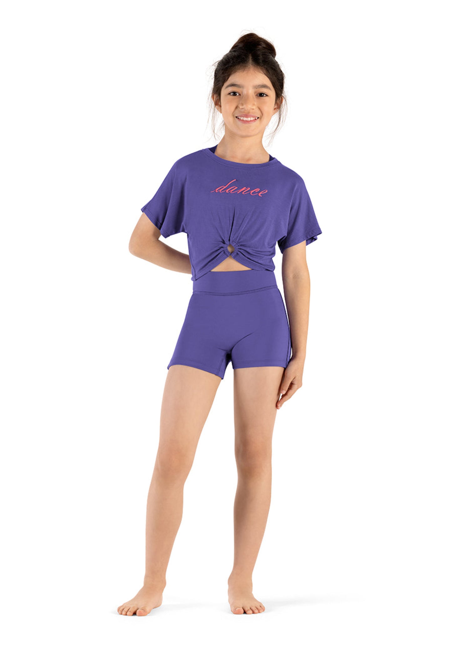 Dance Crop Top tanzanite front view