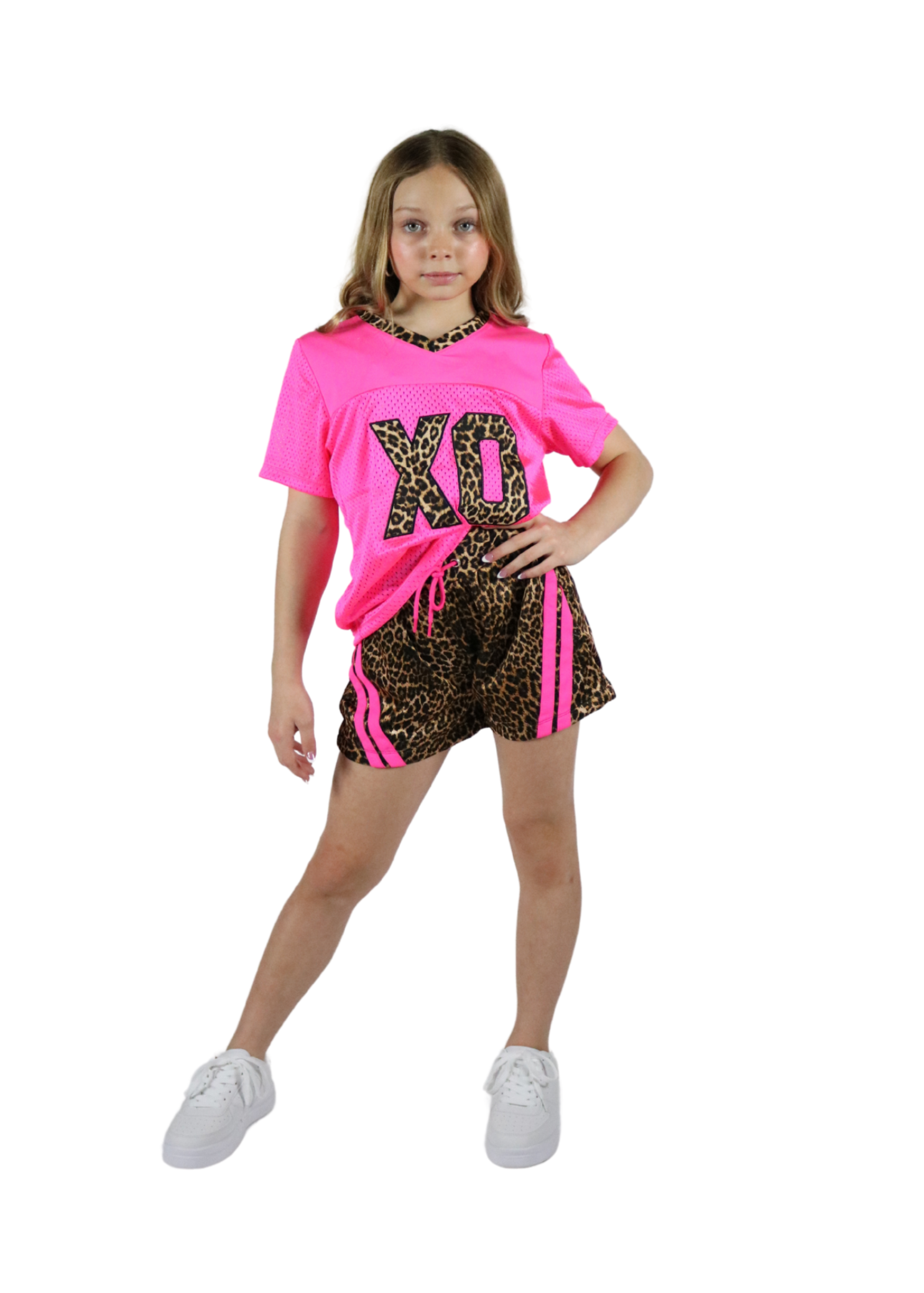 Mesh Short Cheetah front view
