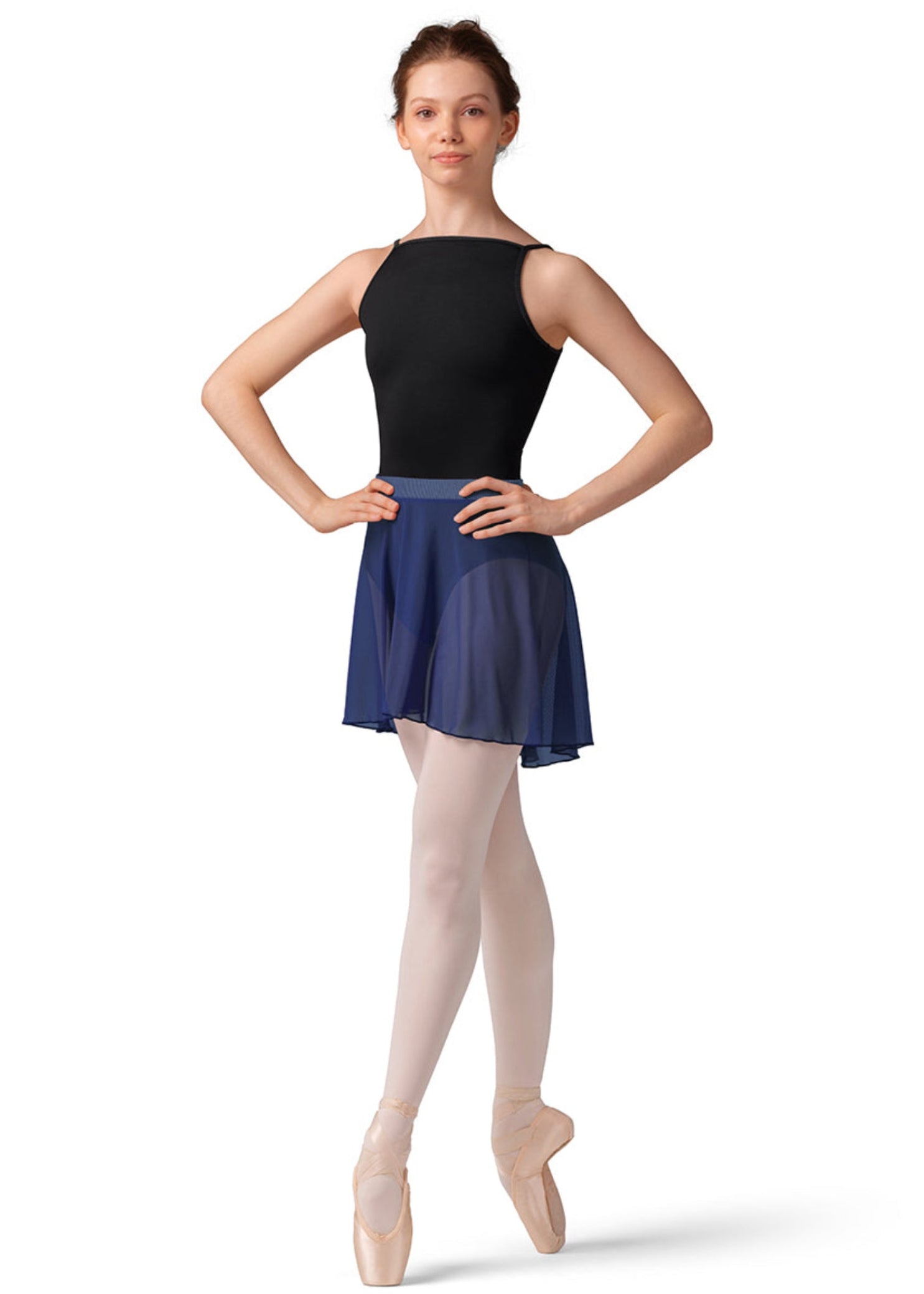 Zephyr Mesh Skirt Ink front view