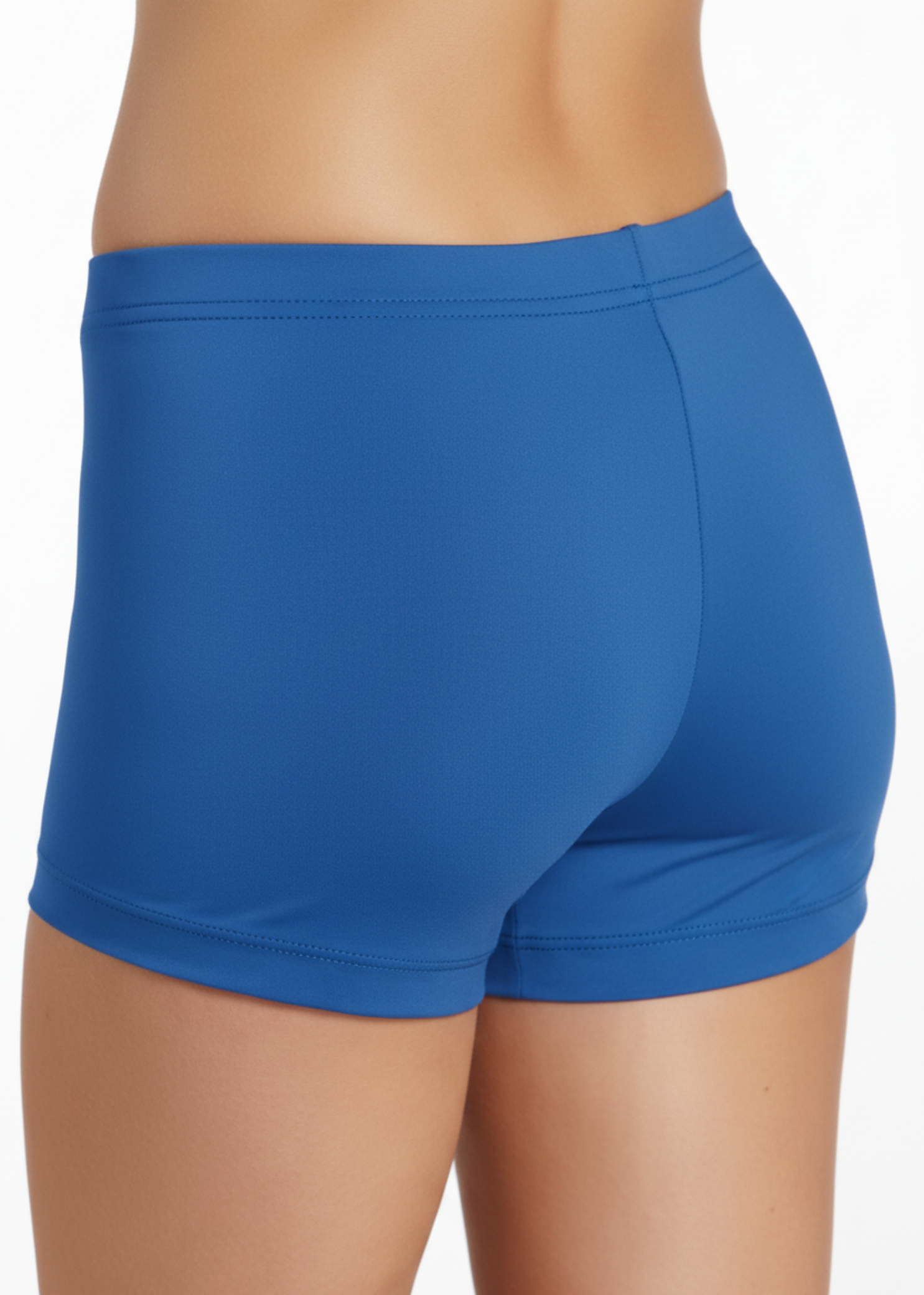 Mid Length Shorts Blue back view