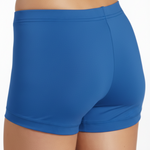 Mid Length Shorts Blue back view