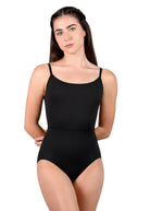 Macaron Cami Leotard Black front view