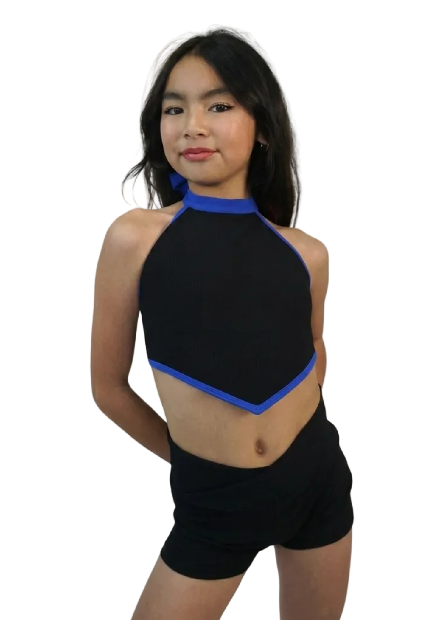 Malia Top Black Royal front view