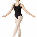 Margot Tank Leotard Black front view