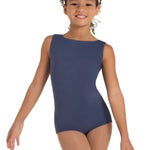 Marigold Mesh Back Leotard Crown Blue front view