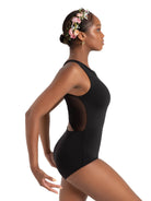 Marigold Mesh Back Leotard Black side view