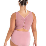Marigold Mesh Back Leotard Lilas back view