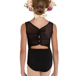 Marigold Mesh Back Leotard Black back view