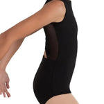 Marigold Mesh Back Leotard Black side view